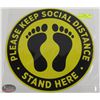Image 1 : NEW 16" CIRCULAR SOCIAL DISTANCING FLOOR DECAL