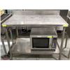 Image 1 : STAINLESS STEEL WORKTABLE W/ BACKSPLASH &