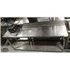 Image 1 : STAINLESS STEEL WORKTABLE W/ BACKSPLASH W/ MOUNTED