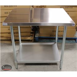 NEW 30"X36"X34" STAINLESS STEEL WORKTABLE W/