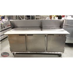 6"BEVERAGE AIR LIFT-TOP 3 DOOR PREP STATION W/POLY