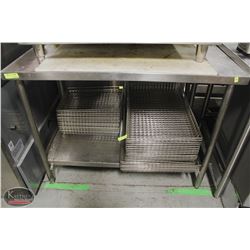 STAINLESS STEEL WORK TABLE WITH UNDER SHELF AND