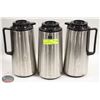 Image 1 : LOT OF 3 STAINLESS STEEL ZOJIRUSHI THERMOS SERVERS