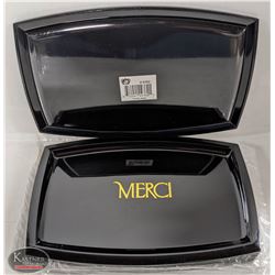 6 NEW JOHNSON ROSE "MERCI" CHECK TRAYS 5" X 8"
