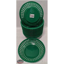 LOT OF 12 NEW JOHNSON ROSE 8" GREEN ROUND SERVING