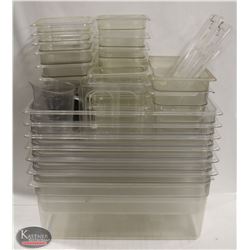 LARGE STACK OF CAMBRO POLYCARBONATE INSERTS W/