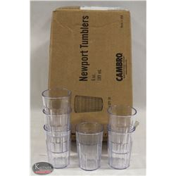 CASE OF 36 NEW CAMBRO 6 OZ NEWPORT TUMBLERS