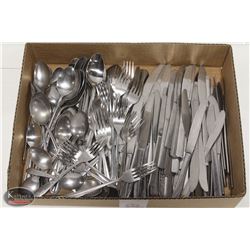 FLAT OF APPROX 100 PCS. OF ASSORTED STEEL UTENSIL