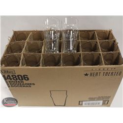 CASE OF 36 16OZ BUDWEISER GLASSES