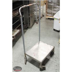 STAINLESS STEEL CART WITH HANDLE 21.5"X16.5"X10"