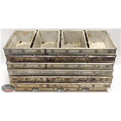 LOT OF 6 LOCKWOOD 4 LOAF BAKING PANS
