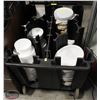 Image 1 : CAMBRO ROLLING DISH CART W/ HUNDREDS OF ASSORTED