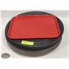 Image 1 : STACK OF 11 BLACK 16" CAMBRO TRAYS & 1 RED TRAY