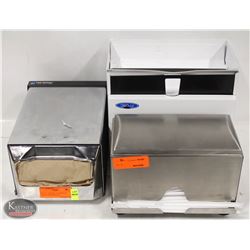 BAILIFF SEIZURE COUNTERTOP NAPKIN DISPENSER, S/S