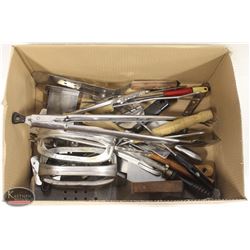 FLAT OF ASSORTED S/S GRILLING UTENSILS