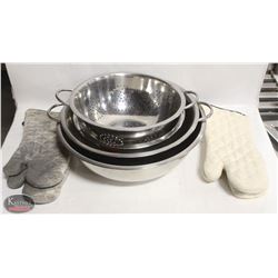 BAILIFF SEIZURE 12" S/S MIXING BOWL & COLANDER W/