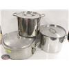 Image 1 : 2X BOXES COMMERCIAL KITCHEN POTS W/ ASST LIDS