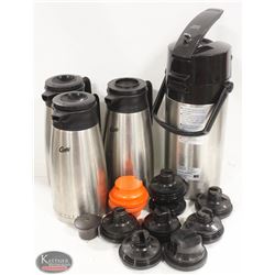 BOX COFFEE SERVER & 3 THERMOSES