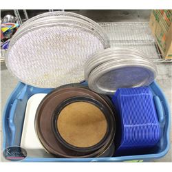 TOTE OF ASST RESTAURANT TRAYS