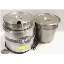 APW WYOTT SOUP WARMER W/ 2 INSERTS & LIDS