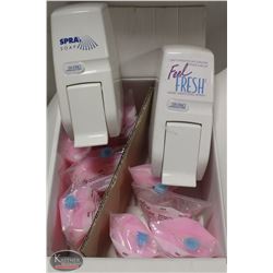 LOT OF 2 DA VINCI WALL MOUNT SOAP DISPENSERS W/ 7