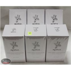 LOT OF 6 BOXES OF 1000 HYSTIX COFFEE STIRRERS