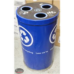 METAL 40 GALLON MIXED RECYCLING CONTAINER