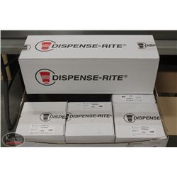 LOT OF 5 DISPENSE-RITE PLASTIC CUP DISPENSER