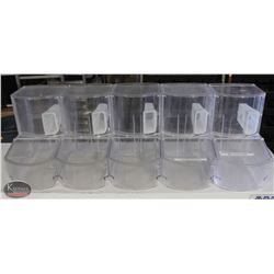 GROUP OF 5 TOP-FILL GRAVITY BULK BINS