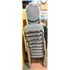 Image 1 : GROUP OF 9 STACKABLE PADDED METAL CHAIRS
