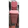Image 1 : GROUP OF 10 STACKABLE PADDED METAL CHAIRS