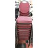 Image 1 : GROUP OF 10 STACKABLE PADDED METAL CHAIRS