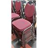 Image 1 : GROUP OF 9 STACKABLE PADDED METAL CHAIRS
