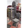 Image 1 : GROUP OF 12 STACKABLE PADDED METAL CHAIRS
