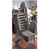 Image 1 : GROUP OF 13 STACKABLE PADDED METAL CHAIRS