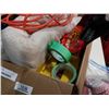 Image 2 : BOX OF EXTENTION CORD, TAPE, PACKING BLANKET, ETC