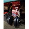 Image 1 : 30LBS WEIGHTS AND DUMBELL BAR AND BAG OF CHARCOAL