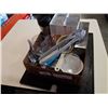 Image 3 : CAST IRON GRIDDLE, BAR ITEMS, GLASSES