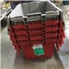Image 2 : Lot of five stacking totes with lids built in