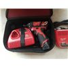 Image 2 : MILWAUKEE M12 2401-20 CORDLESS SCREWDRIVER WITH 2AH BATTERY AND 2 CHARGERS