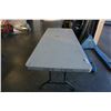 Image 1 : 6 FOOT PLASTIC LIFETIME FOLDING MARKET TABLE