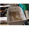 Image 2 : TRAY OF CONTAINERS, BOX OF GLASS VASES AND PICTURE FRAMES