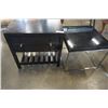 Image 2 : BLACK 1 DRAWER NIGHTSTAND AND METAL BASE ENDTABLE