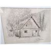 Image 2 : PENCIL ON PAPER "OLD CABIN" SIGNED J. M. WISEMAN '76