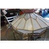 Image 8 : LEADED GLASS LAMP SHADE AND OTHER SHADE
