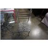 Image 2 : ROUND GLASSTOP METAL BASE TABLE AND 2 CHAIRS