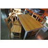 Image 2 : PINE DINING TABLE WITH 4 CHAIRS