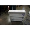 Image 2 : WHITE SHELF AND CHROME AND WHITE ENDTABLE