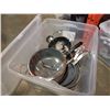 Image 2 : 2 TOTES OF MOVIE SET DISHES AND KITCHEN ITEMS
