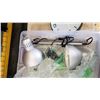 Image 2 : BOX OF BLOWDRIERS, CLOCK AND ADJUSTABLE DESK LAMPS